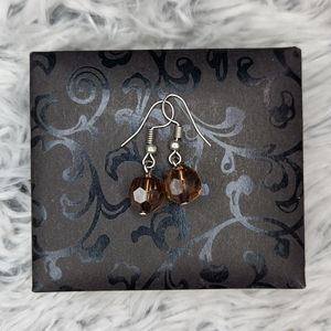 Brown opaque earrings